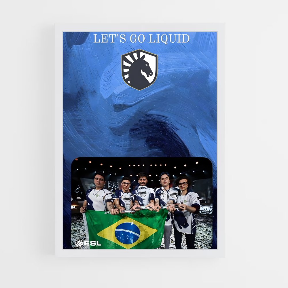 Poster Équipe Brésil – affiche Esports (vue 3)